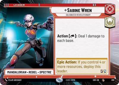 Sabine Wren - Galvanized Revolutionary (Hyperspace) 280 Spark of Rebellion Star Wars card
