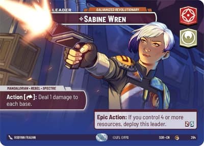 Sabine Wren - Galvanized Revolutionary (Showcase) 264 Spark of Rebellion Star Wars card