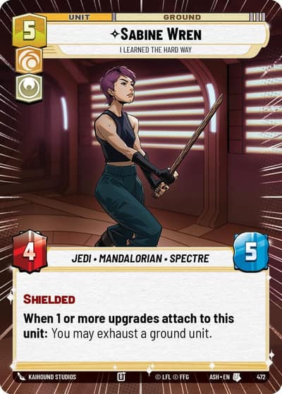 Sabine Wren - I Learned the Hard Way (Hyperspace) 472 Ashes of the Empire Star Wars card