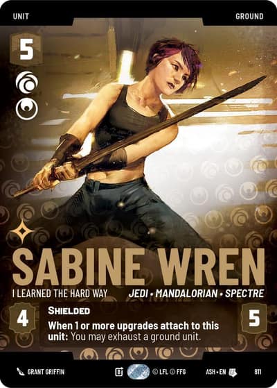 Sabine Wren - I Learned the Hard Way (Prestige) 811 Ashes of the Empire Star Wars card