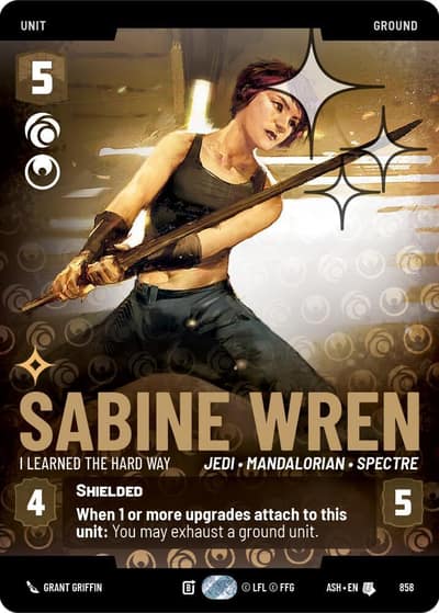 Sabine Wren - I Learned the Hard Way (Prestige Foil) 858 Ashes of the Empire Star Wars card
