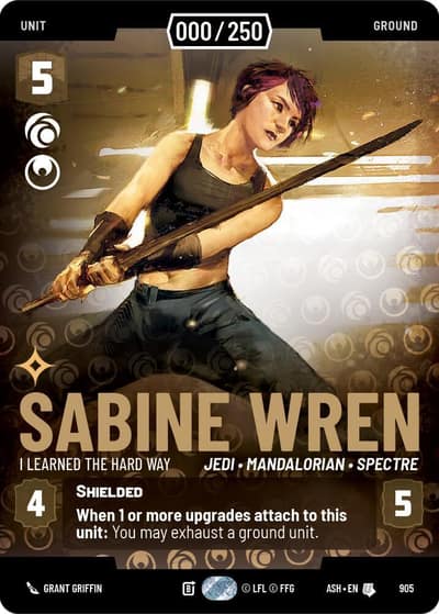 Sabine Wren - I Learned the Hard Way (Serialized) 905 Ashes of the Empire Star Wars card