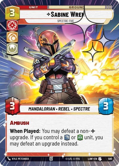 Sabine Wren - Spectre Five (Hyperspace Foil) 580 A Lawless Time Star Wars card