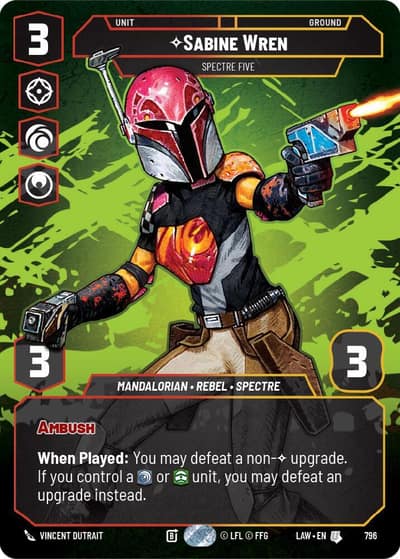 Sabine Wren - Spectre Five (Prestige) 796 A Lawless Time Star Wars card