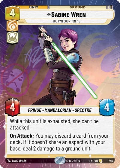 Sabine Wren - You Can Count On Me (Hyperspace) 460 Twilight of the Republic Star Wars card