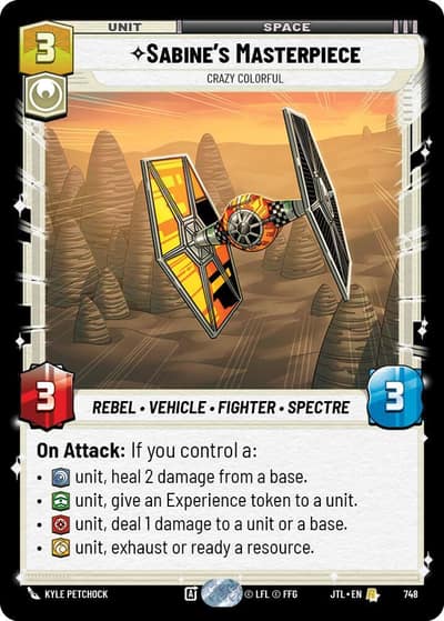 Sabine's Masterpiece - Crazy Colorful (Foil) 748 Jump to Lightspeed Star Wars card