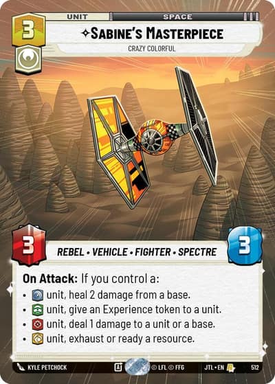 Sabine's Masterpiece - Crazy Colorful (Hyperspace) 512 Jump to Lightspeed Star Wars card
