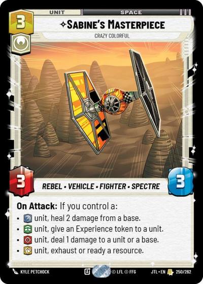 Sabine's Masterpiece - Crazy Colorful 250/262 Jump to Lightspeed Star Wars card