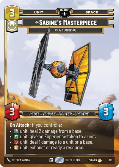 Sabine's Masterpiece - Crazy Colorful (101) 101 Sector and Regional Promos: Season 1 Star Wars card
