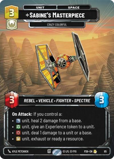 Sabine's Masterpiece - Crazy Colorful (85) 85 Sector and Regional Promos: Season 1 Star Wars card
