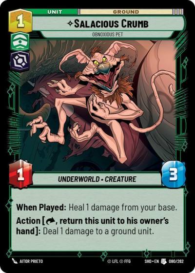 Salacious Crumb - Obnoxious Pet 080/262 Shadows of the Galaxy Star Wars card