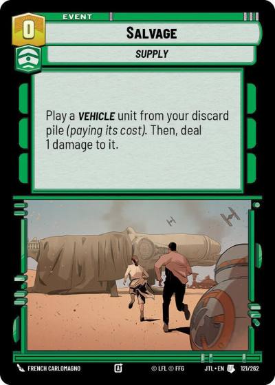 Salvage 121/262 Jump to Lightspeed Star Wars card