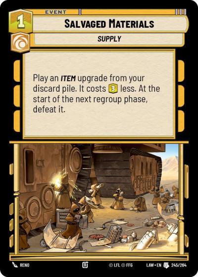 Salvaged Materials 245/264 A Lawless Time Star Wars card