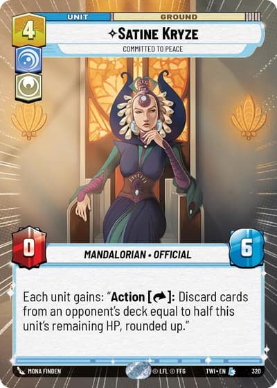 Satine Kryze - Committed to Peace (Hyperspace) 320 Twilight of the Republic Star Wars card
