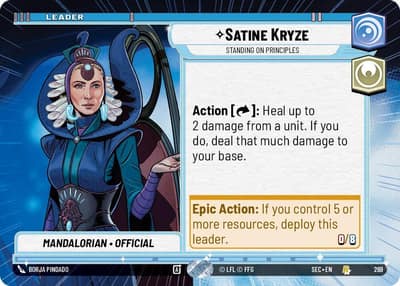 Satine Kryze - Standing on Principles (Hyperspace) 269 Secrets of Power Star Wars card