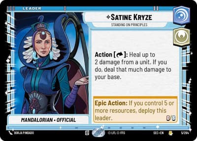 Satine Kryze - Standing on Principles 5/264 Secrets of Power Star Wars card