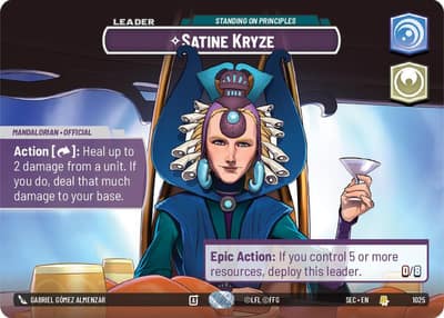 Satine Kryze - Standing on Principles (Showcase) 1025 Secrets of Power Star Wars card