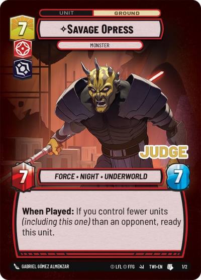 Savage Opress - Monster 45659 Judge Promos Star Wars card
