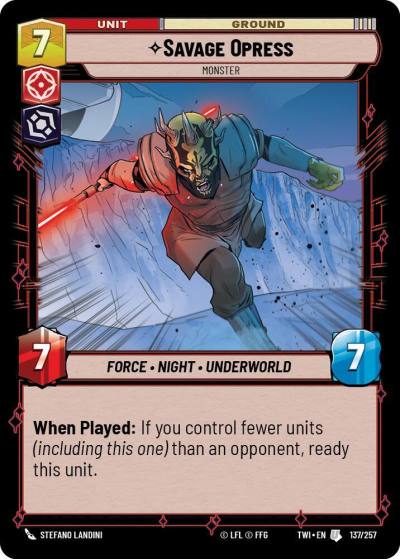 Savage Opress - Monster 137/257 Twilight of the Republic Star Wars card