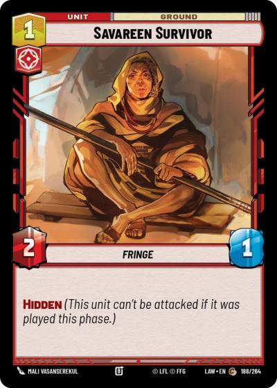 Savareen Survivor 188/264 A Lawless Time Star Wars card