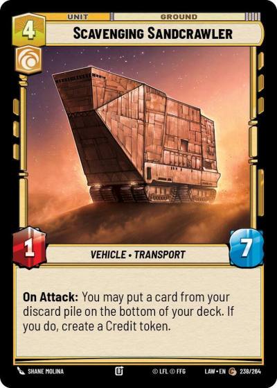 Scavenging Sandcrawler 238/264 A Lawless Time Star Wars card