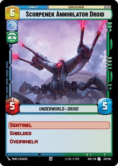 Scorpenek Annihilator Droid 29/264 Ashes of the Empire Star Wars card