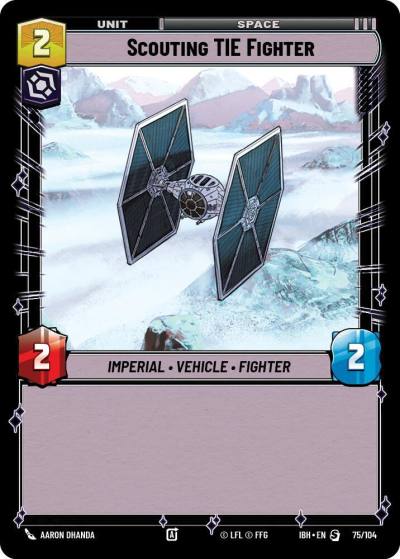 Scouting TIE Fighter 75/104 Intro Battle Hoth Star Wars card