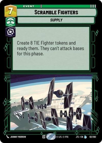 Scramble Fighters 092/262 Jump to Lightspeed Star Wars card