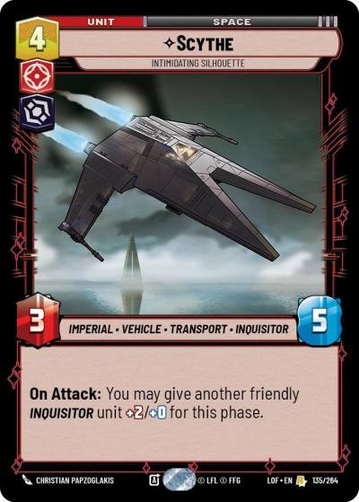 Scythe - Intimidating Silhouette 135/264 Legends of the Force Star Wars card