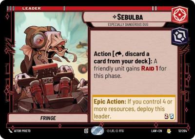 Sebulba - Especially Dangerous Dug 12/264 A Lawless Time Star Wars card