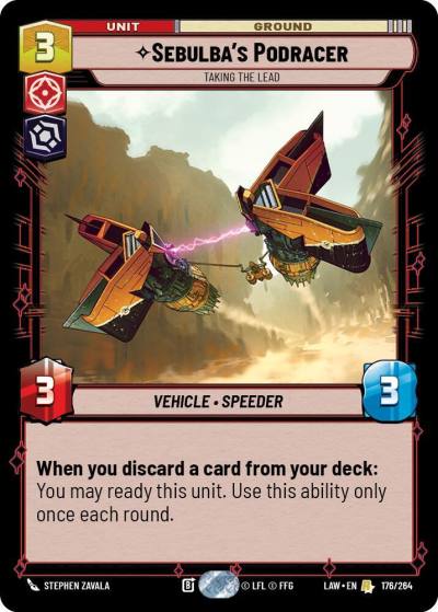 Sebulba's Podracer - Taking the Lead 176/264 A Lawless Time Star Wars card