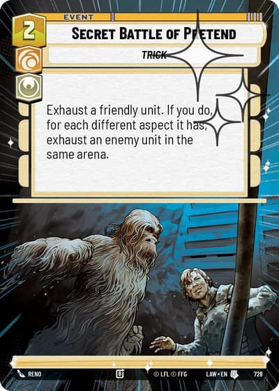 Secret Battle of Pretend (Hyperspace Foil) 728 A Lawless Time Star Wars card