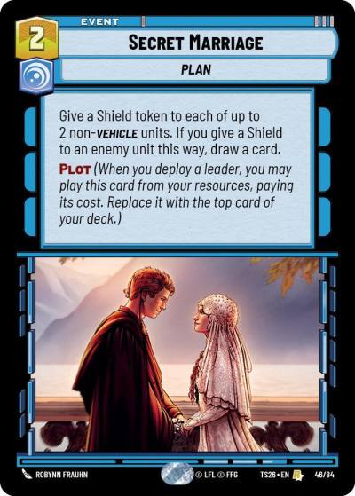 Secret Marriage 46/84 Twin Suns Star Wars card
