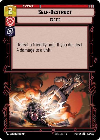 Self-Destruct 140/257 Twilight of the Republic Star Wars card