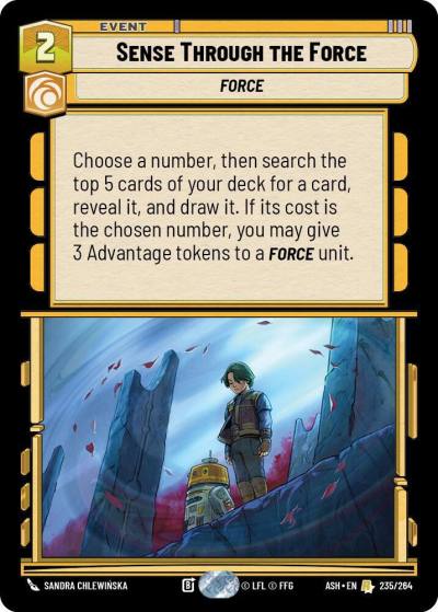 Sense Through the Force 235/264 Ashes of the Empire Star Wars card