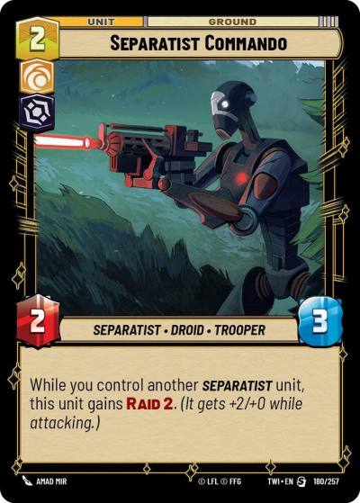 Separatist Commando 180/257 Twilight of the Republic Star Wars card
