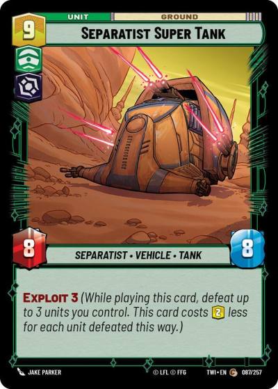 Separatist Super Tank 087/257 Twilight of the Republic Star Wars card