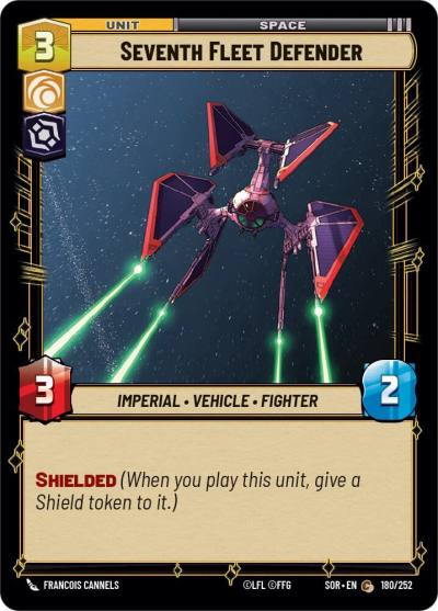 Seventh Fleet Defender 180/252 Spark of Rebellion Star Wars card