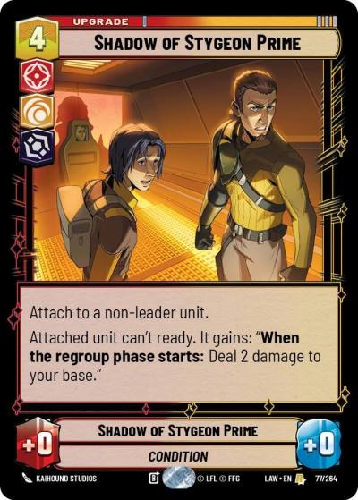 Shadow of Stygeon Prime 77/264 A Lawless Time Star Wars card