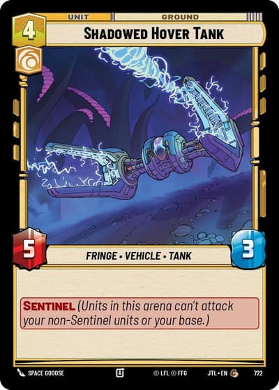 Shadowed Hover Tank (Foil) 722 Jump to Lightspeed Star Wars card