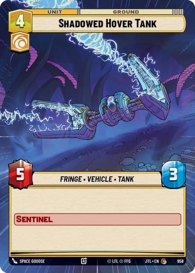 Shadowed Hover Tank (Hyperspace Foil) 958 Jump to Lightspeed Star Wars card