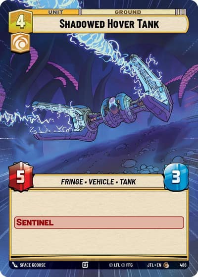 Shadowed Hover Tank (Hyperspace) 486 Jump to Lightspeed Star Wars card