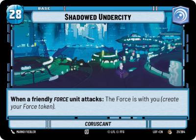 Shadowed Undercity // Force 021/264 // T03/T03 Legends of the Force Star Wars card