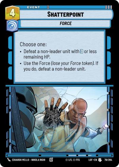 Shatterpoint 079/264 Legends of the Force Star Wars card