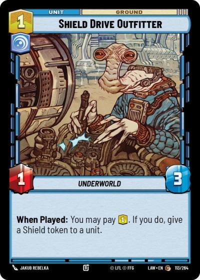 Shield Drive Outfitter 113/264 A Lawless Time Star Wars card