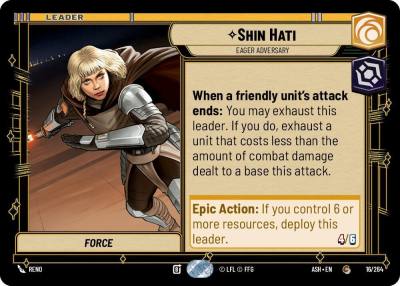 Shin Hati - Eager Adversary 16/264 Ashes of the Empire Star Wars card