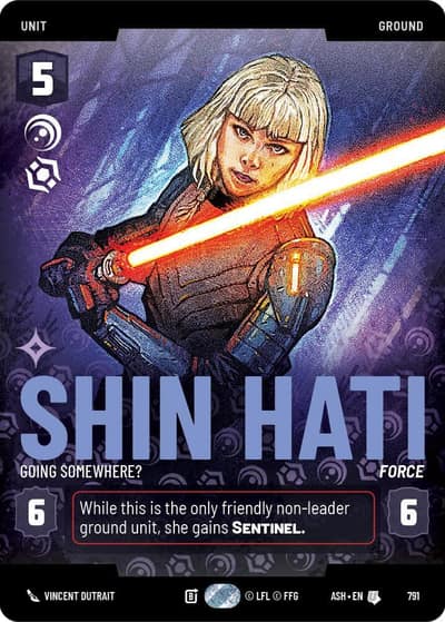 Shin Hati - Going Somewhere? (Prestige) 791 Ashes of the Empire Star Wars card
