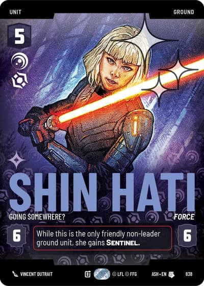 Shin Hati - Going Somewhere? (Prestige Foil) 838 Ashes of the Empire Star Wars card