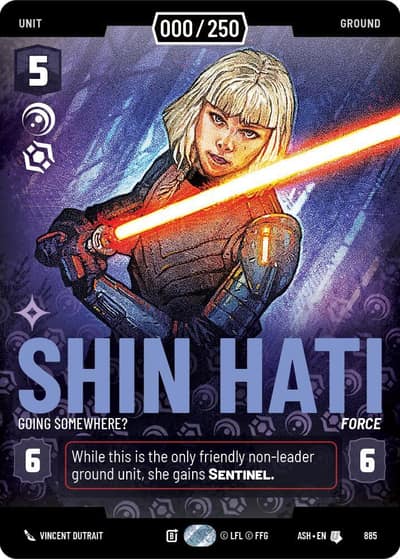 Shin Hati - Going Somewhere? (Serialized) 885 Ashes of the Empire Star Wars card