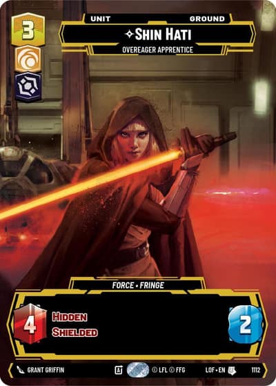 Shin Hati - Overeager Apprentice (Prestige Foil) 1112 Legends of the Force Star Wars card
